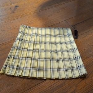Yellow Plaid Tennis Skirt